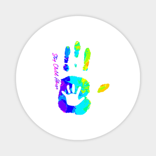 Stop Child Abuse Tie Dye Magnet